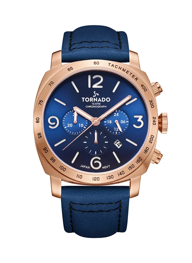 TORNADO Men's Chronograph Blue Dial Watch - T9102-RLNN