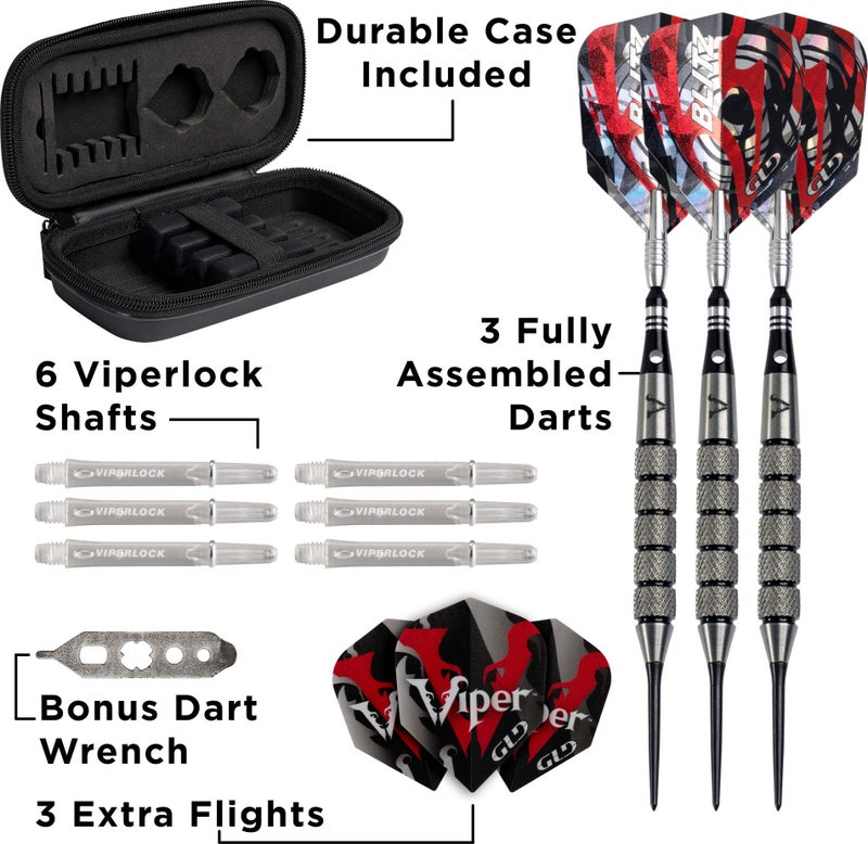 Viper Blitz 95% Tungsten Steel Tip Dart Set with Storage/Travel Case, 28 Grams - Image 4