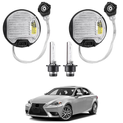 IKASEFU 2pcs Xenon HID Headlight Ballast with Igniter & D4S Bulb for Lexus GS LX RX 350 450h 570,for Toyota Avalon Prius Sienna Venza,Replaces OE 8596708020 8110775020 8596775020,Ballast Control Module - Image 1