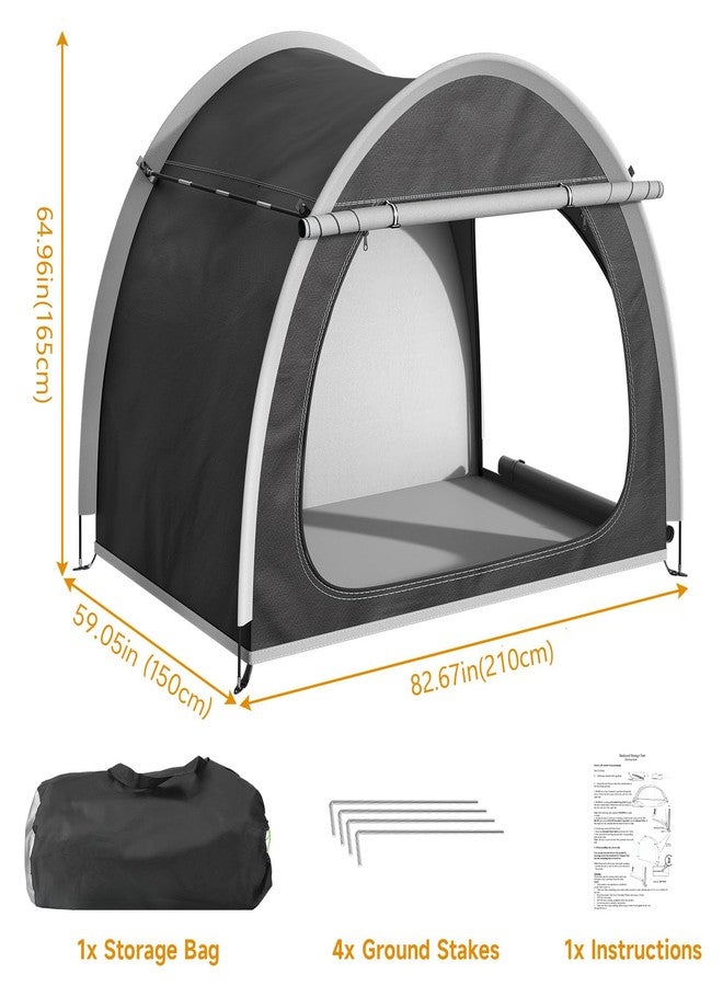 Raoot Outdoor Bike Covers Storage Shed Tent, Oversized Bike Storage Tent for 3-4 Bikes, Portable Foldable Garage/Garden Storage Tent, Waterproof Anti-uv Outdoor Bicycle Cover - Image 2