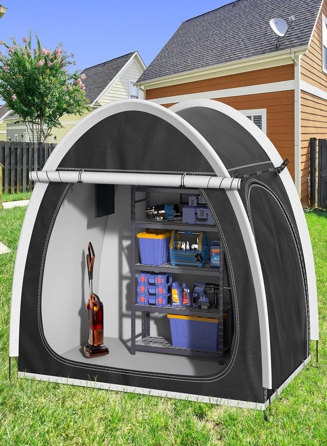 Raoot Outdoor Bike Covers Storage Shed Tent, Oversized Bike Storage Tent for 3-4 Bikes, Portable Foldable Garage/Garden Storage Tent, Waterproof Anti-uv Outdoor Bicycle Cover - Image 5