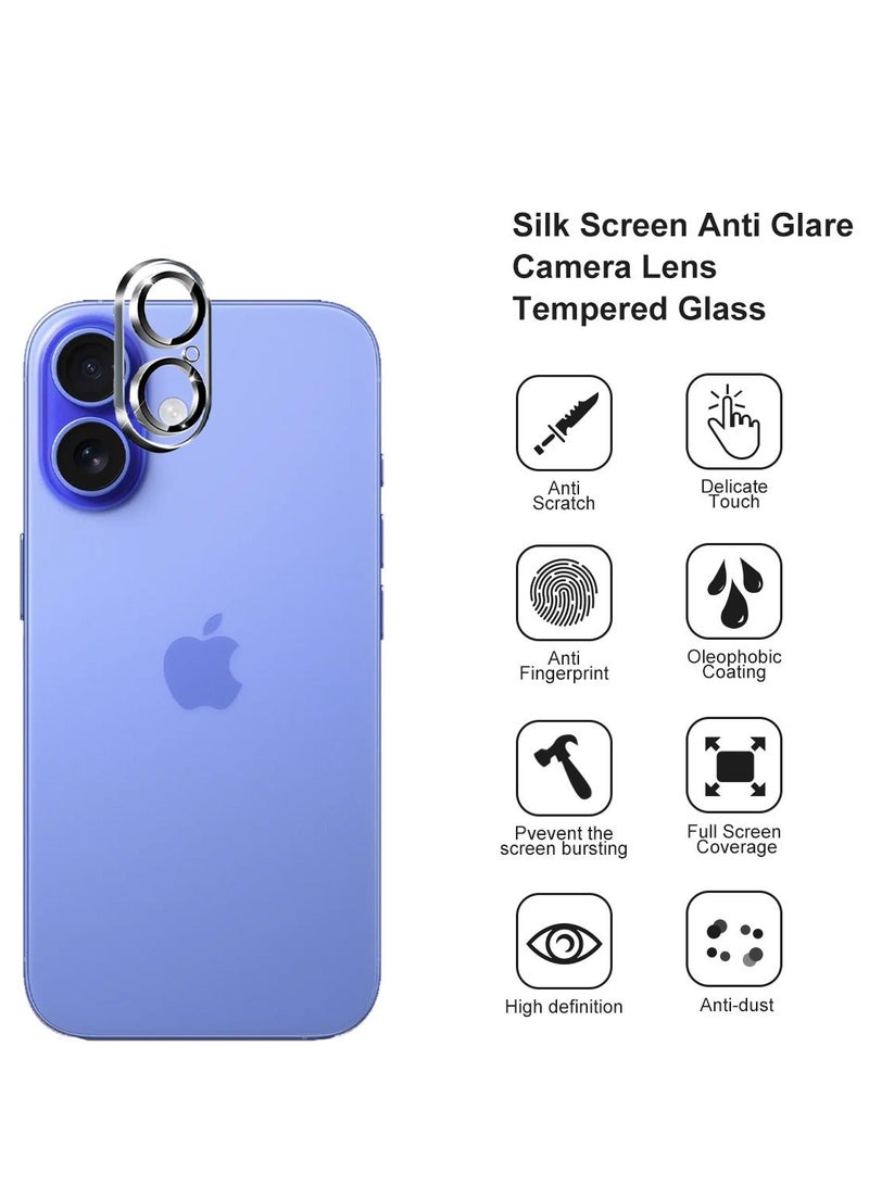 PRIMEEIGHT [3PCS] iPhone 16 and 16 Plus Camera Lens Protector Ultra Thin 9H Hardness Tempered Glass Easy to Install HD Clear Camera Lens Protector - Image 3