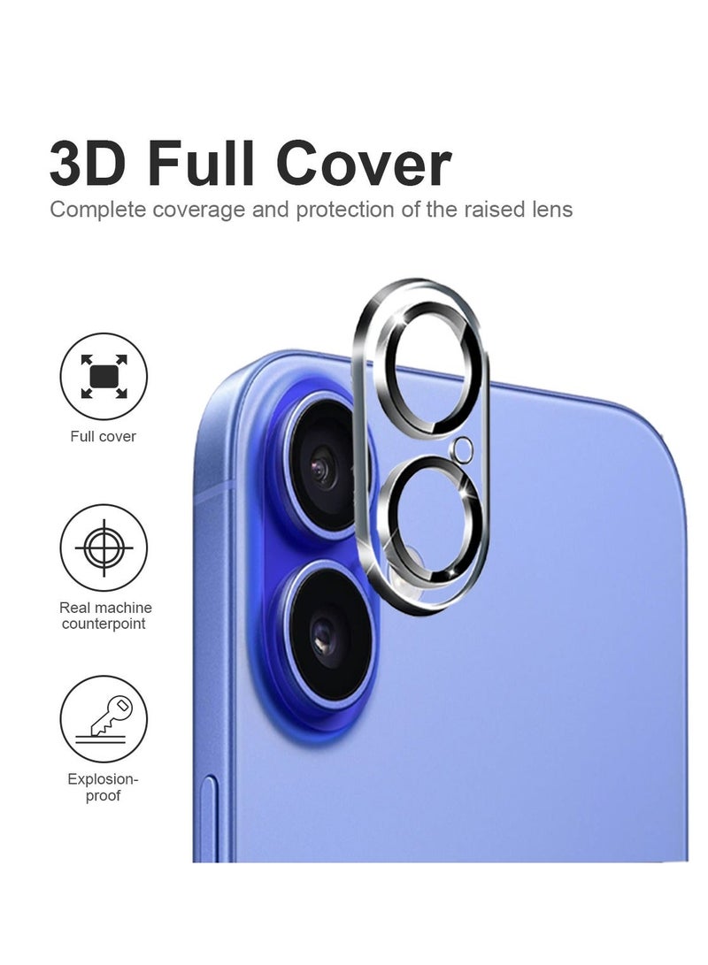PRIMEEIGHT [3PCS] iPhone 16 and 16 Plus Camera Lens Protector Ultra Thin 9H Hardness Tempered Glass Easy to Install HD Clear Camera Lens Protector - Image 2