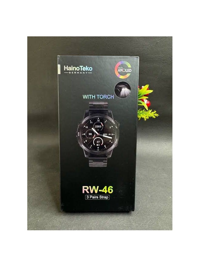Haino Teko RW 46 Smart Watch for Men with IPS AMOLED Screen Color Silver Waterproof Notification Management Built-in GPS - Image 1