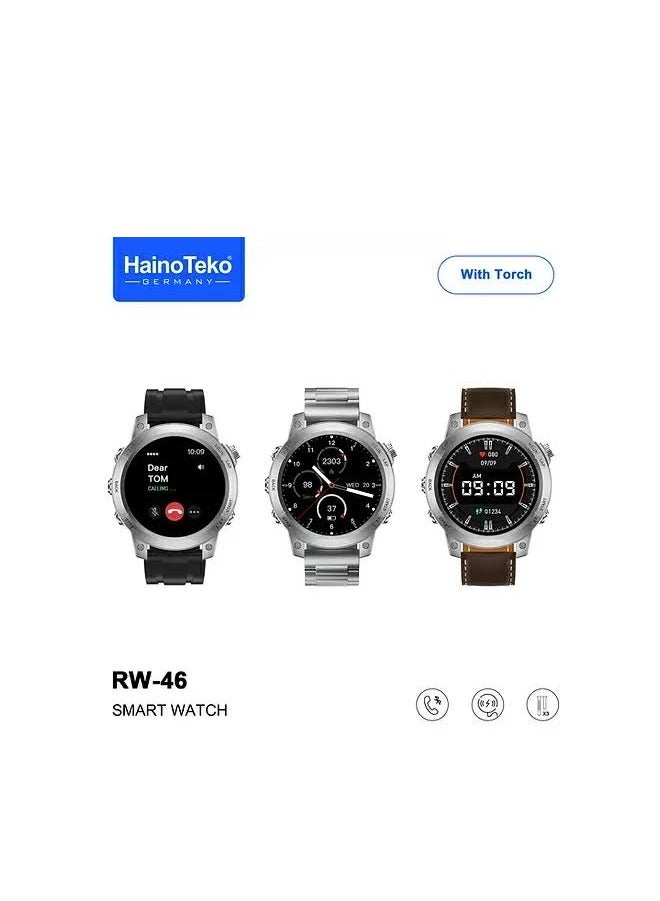 Haino Teko RW 46 Smart Watch for Men with IPS AMOLED Screen Color Silver Waterproof Notification Management Built-in GPS - Image 3
