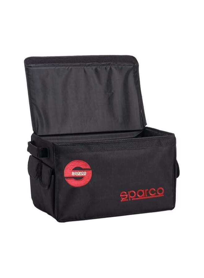 Car Trunk Organizer Box Sparco – Foldable Heavy-Duty Storage Bag with Multiple Pockets for Tools, Accessories & Groceries – Waterproof, Durable, and Easy to Clean – Universal Fit for All Cars, SUVs & Trucks - Image 1