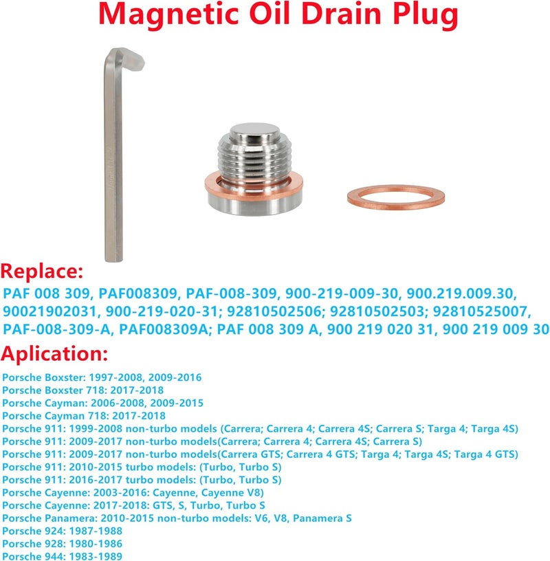 Dsnaduo Stainless Steel Magnetic Engine Oil Drain Plug - Image 3