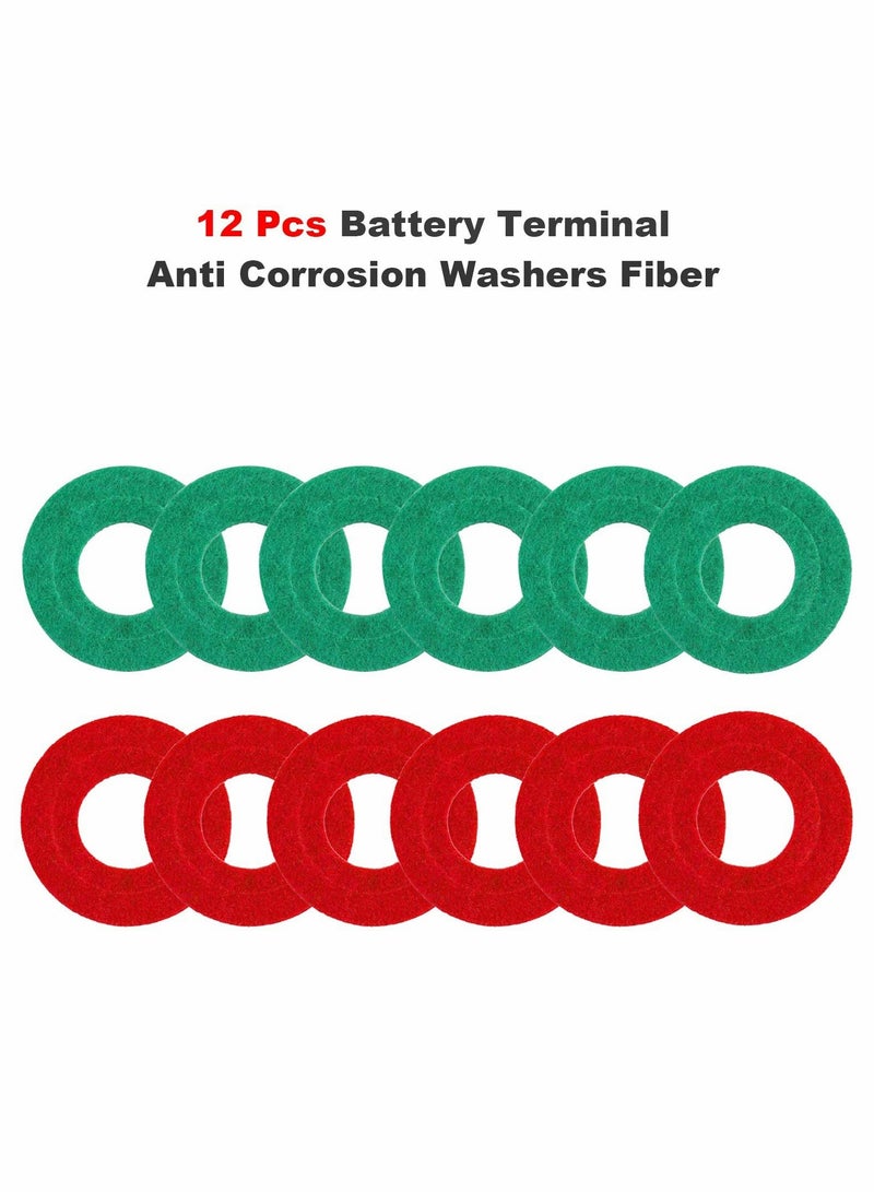 SOLARAE Battery Terminal Cleaning Brush and 12 Anti-Corrosion Washers Protector Fiber for Car Marine Boat - Image 4