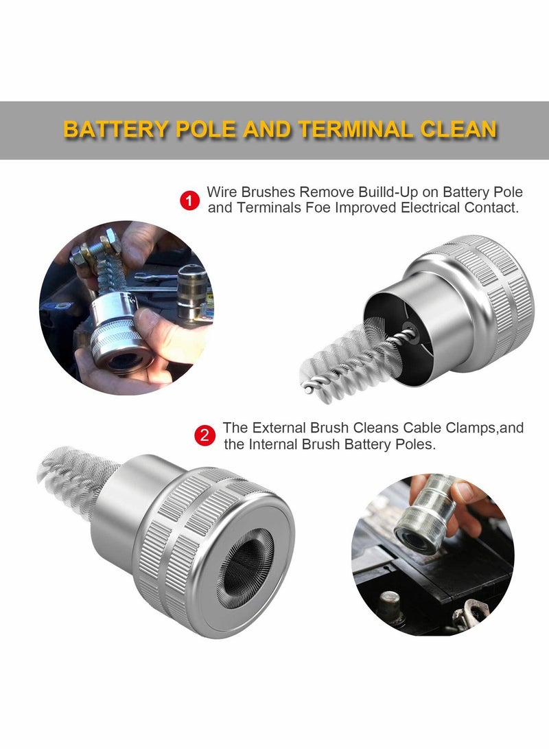 SOLARAE Battery Terminal Cleaning Brush and 12 Anti-Corrosion Washers Protector Fiber for Car Marine Boat - Image 5