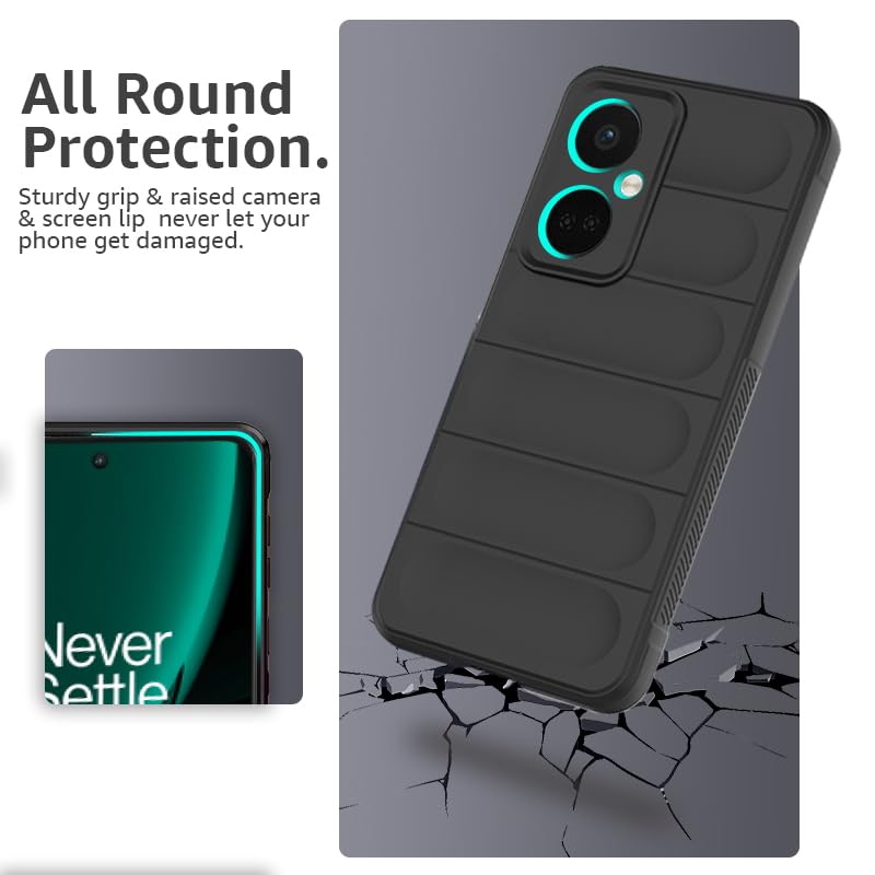 Winble Liquid Silicone Back Cover for OnePlus Nord CE 3 5G | Camera Protection Shockproof Case (Black) - Image 2