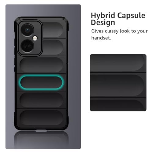 Winble Liquid Silicone Back Cover for OnePlus Nord CE 3 5G | Camera Protection Shockproof Case (Black) - Image 4