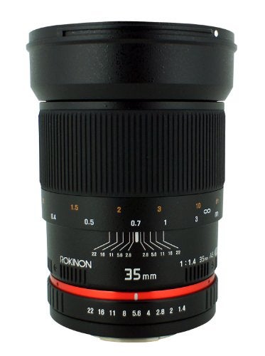 Rokinon 35mm F1.4 UMC Wide Angle Lens for Nikon AE with Automatic Chip - Image 1
