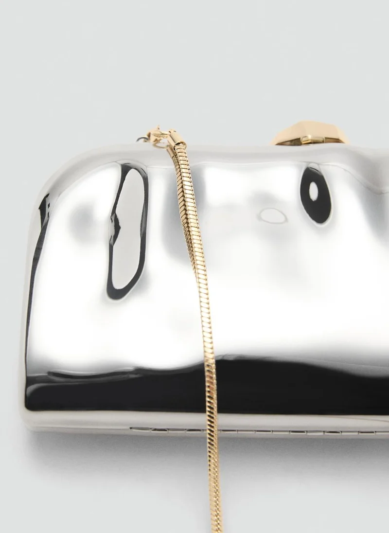 MANGO Chain Clutch Bag