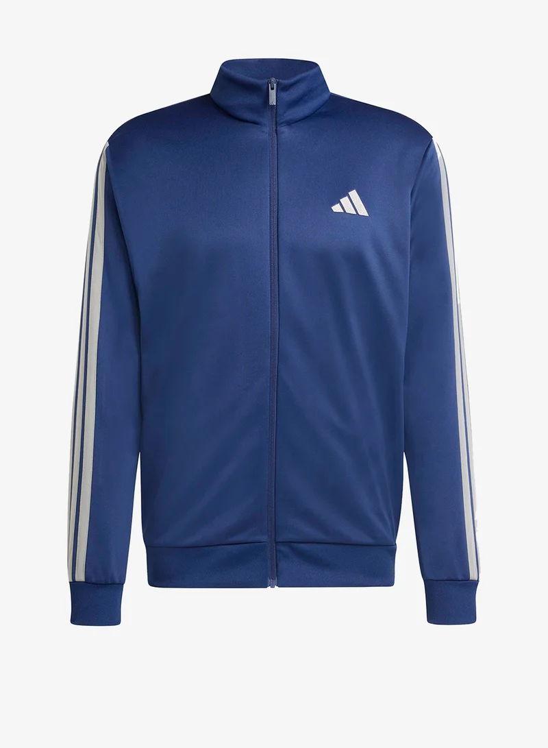 Adidas DKBLUE/CHSOGR 3 Stripe French Terry Tracksuit for Men | Best Price UAE