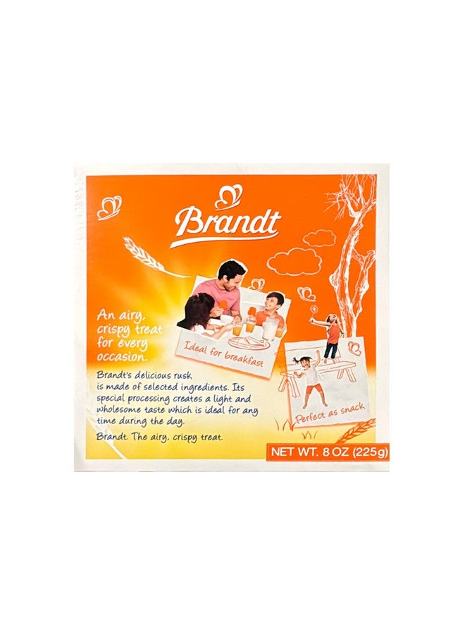 Brandt Zwieback Rusk | Sweetened Crispy Bread | Perfect for Teething Children | Enjoy With Sweet or Savory toppings | 8 oz each [Pack of 4] - Image 2