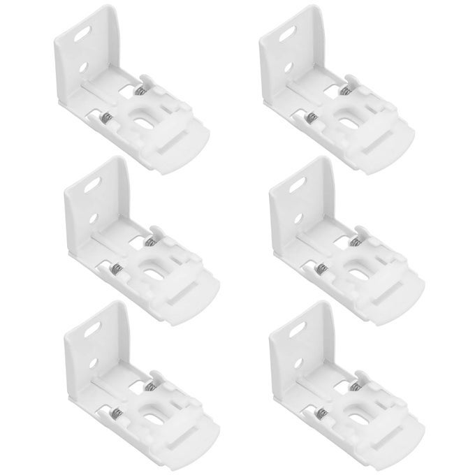 6PCS TUBE DIAMETER 48X29MM ROMAN BLINDS PUSH SPRING BRACKET FOR FACE FIXING SIDE WINDER HEAD RAIL SHUTTERS ROLLER BLIND BRACKETS