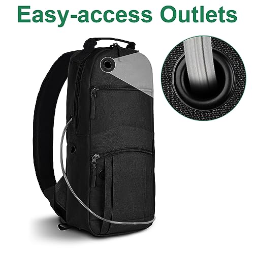 APDTEK Portable Oxygen Tank Backpack for Size M2, B/M6, C/M9, ML6, A/M4, M7, Comfortable Medical Oxygen Cylinder Backpack Bag with Durable Straps for Travel - Not Suitable for Size D (Black) - Image 4