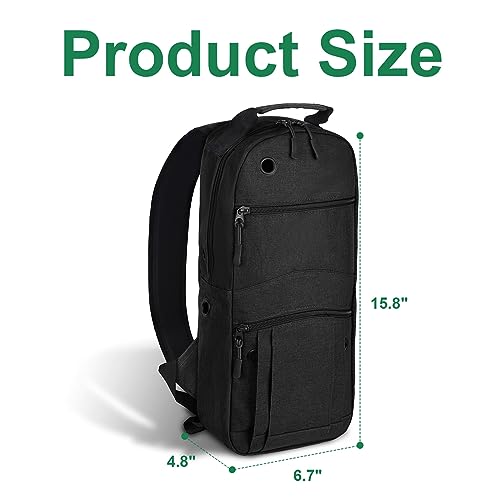APDTEK Portable Oxygen Tank Backpack for Size M2, B/M6, C/M9, ML6, A/M4, M7, Comfortable Medical Oxygen Cylinder Backpack Bag with Durable Straps for Travel - Not Suitable for Size D (Black) - Image 3