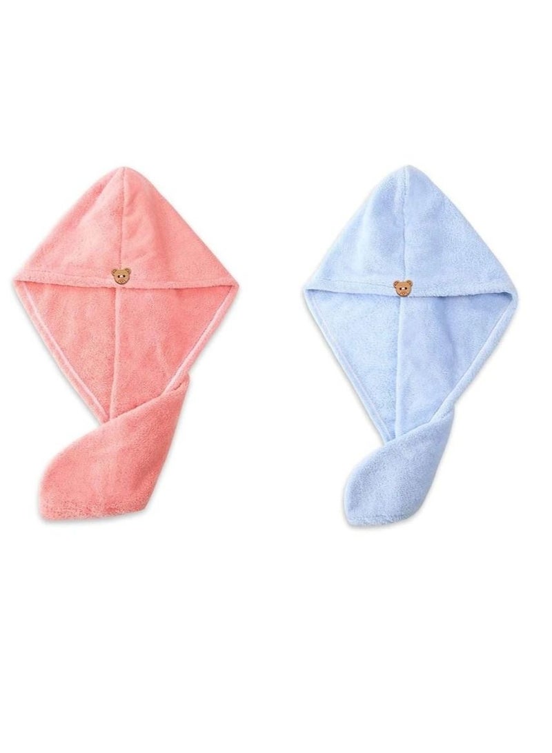 AMERTEER 2-Piece Revolutionary Fast Drying Frizz Free Curls & Premium Quality Microfiber Hair Towel Wrap for Women - Image 2