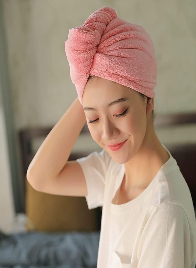 AMERTEER 2-Piece Revolutionary Fast Drying Frizz Free Curls & Premium Quality Microfiber Hair Towel Wrap for Women - Image 4