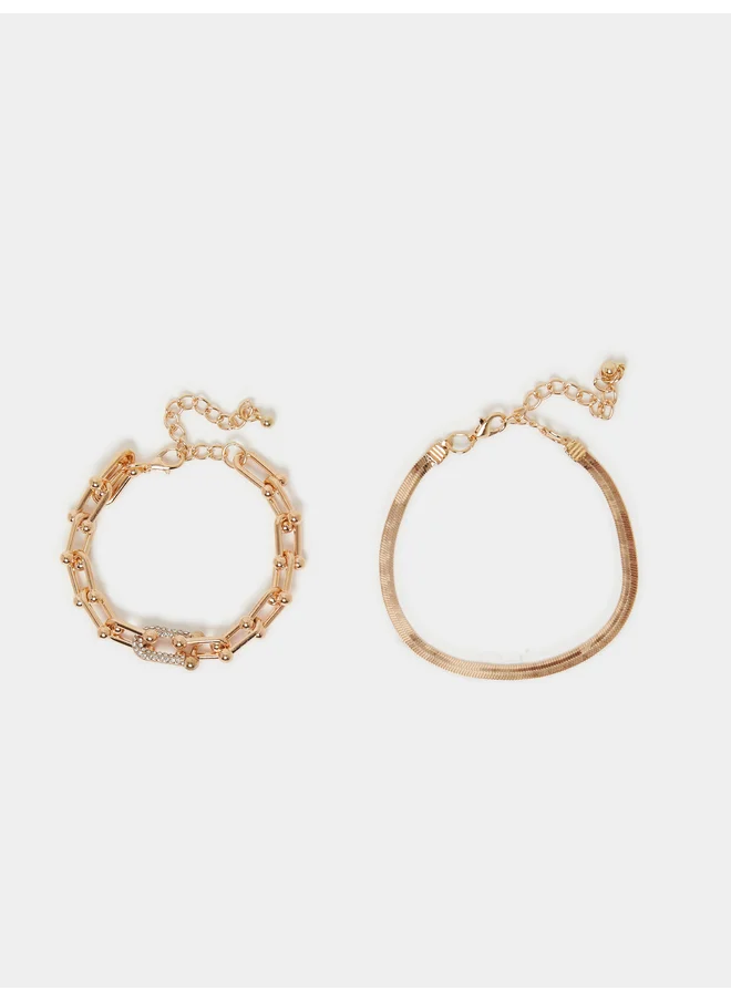 ستايلي Styli Set of 2 - Link and Chain Bracelet