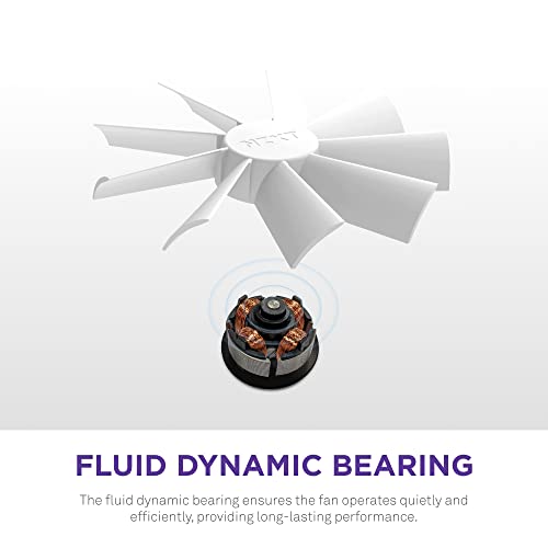 NZXT F140 RGB Twin Pack 2 x 140mm PWM PC Fans with RGB Controller High Airflow Low Noise Fluid Dynamic Bearing CAM Software Control 18 LEDs per Fan White - Image 3