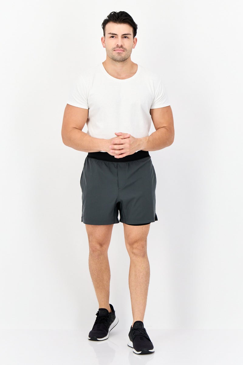 Mister Men Sportswear Fit 5 Inseam Training Shorts, Grey - Image 3