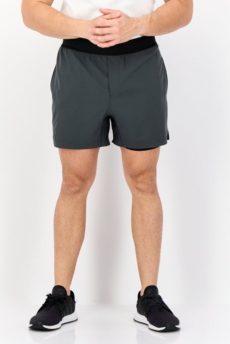 Mister Men Sportswear Fit 5 Inseam Training Shorts, Grey - Image 1