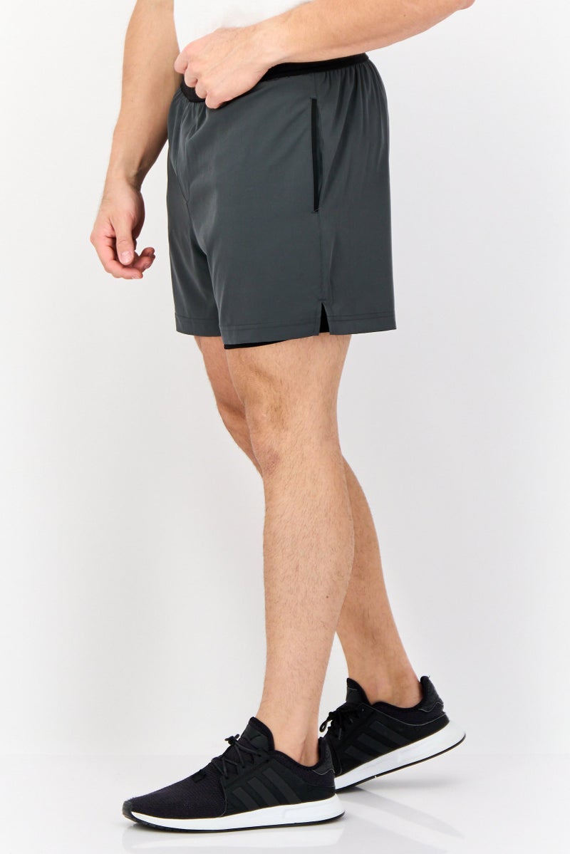 Mister Men Sportswear Fit 5 Inseam Training Shorts, Grey - Image 2