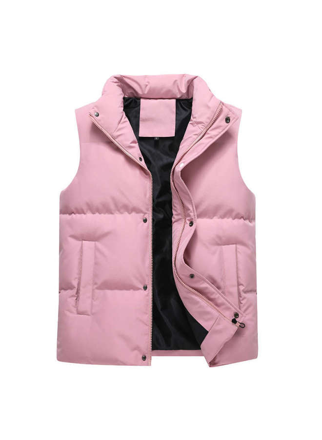 سترة رجالية خريف شتاء داون قطن بدون أكمام سترة رجالية فضفاضة شتاء أنيق سميك outer wear صديرة - Image 1