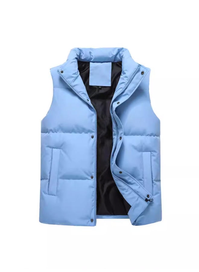 سترة رجالية خريف شتاء داون قطن بدون أكمام سترة رجالية فضفاضة شتاء أنيق سميك outer wear صديرة - Image 3
