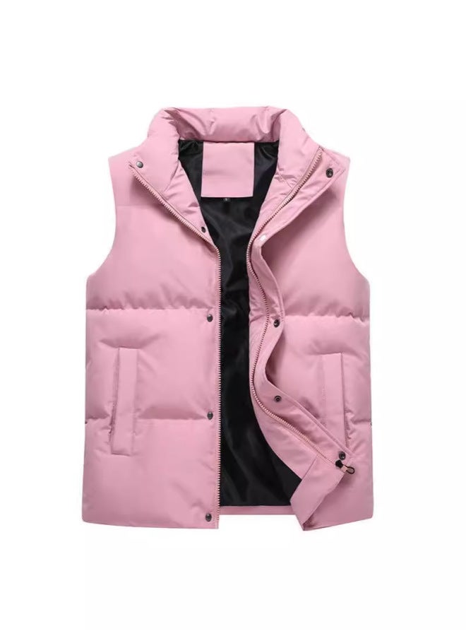 سترة رجالية خريف شتاء داون قطن بدون أكمام سترة رجالية فضفاضة شتاء أنيق سميك outer wear صديرة - Image 4