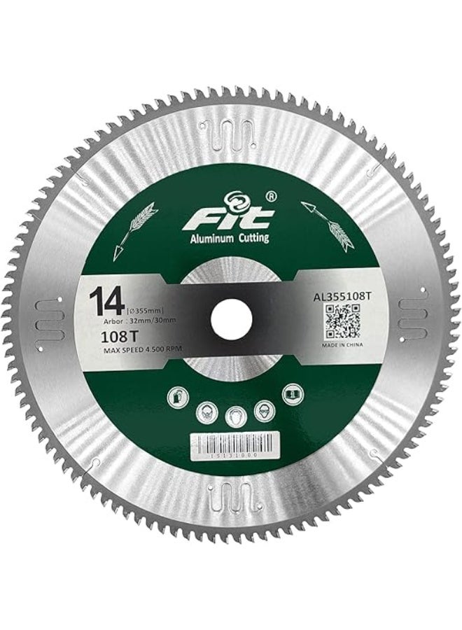 FIT 14" Aluminum Saw Blade - 108T - FIT HD
