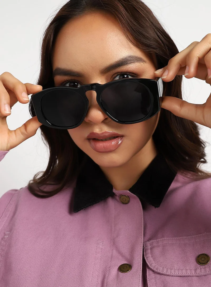 Haute Sauce  Black Frame Retro Sunglass  | Best Price UAE