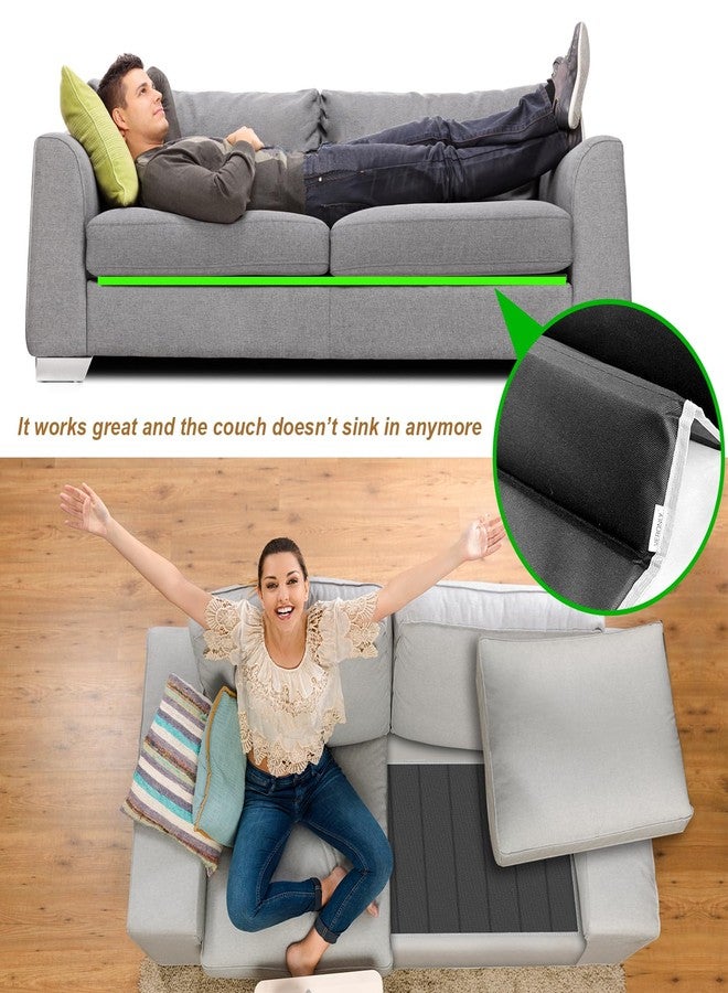 VERONLY Heavy Duty Couch Cushion Support Board to Fix Sagging Sofas, 17"x66" Sofa, Thick Boards Add Strong Seat Supports, Stays in Place, Replacement Stuffing Under Couches, Black - Image 2