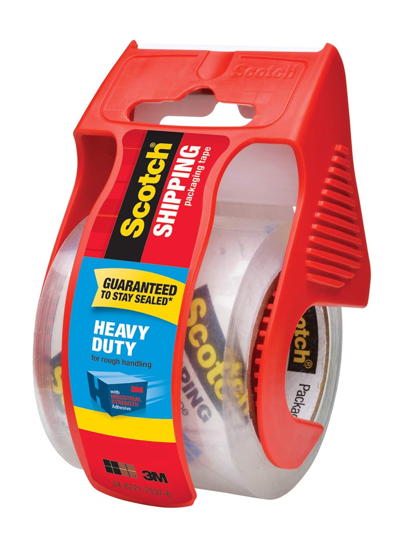 Scotch Brand Heavy Duty Shipping Packaging Tape, 1 Roll with Dispenser, 1.88" x 22.2 Yards, 1.5" Core, Great for Packing, Shipping & Moving, Clear (142) - Image 5