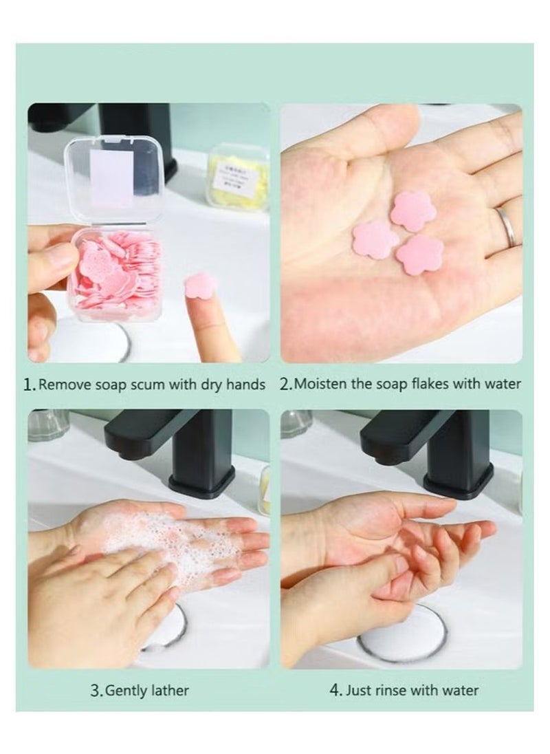 Set of 6 Portable Dissolvable Soap Packets for Handwashing and Cleaning, Great for Kids and Adults Outdoor Travel and Camping Hiking