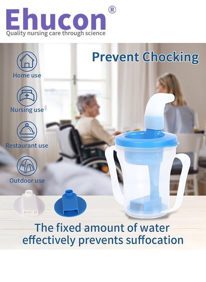 Ehucon Senior Safety Sip Cup - Swallowing Solution for the Elderly | 225ml Capacity, Adjustable 5ml/10ml Flow | 1 Unit | Eliminates Need for Thickeners | No.1 Recommended in Nursing Homes Worldwide | Prevents Choking & Promotes Safe Hydration - Image 4