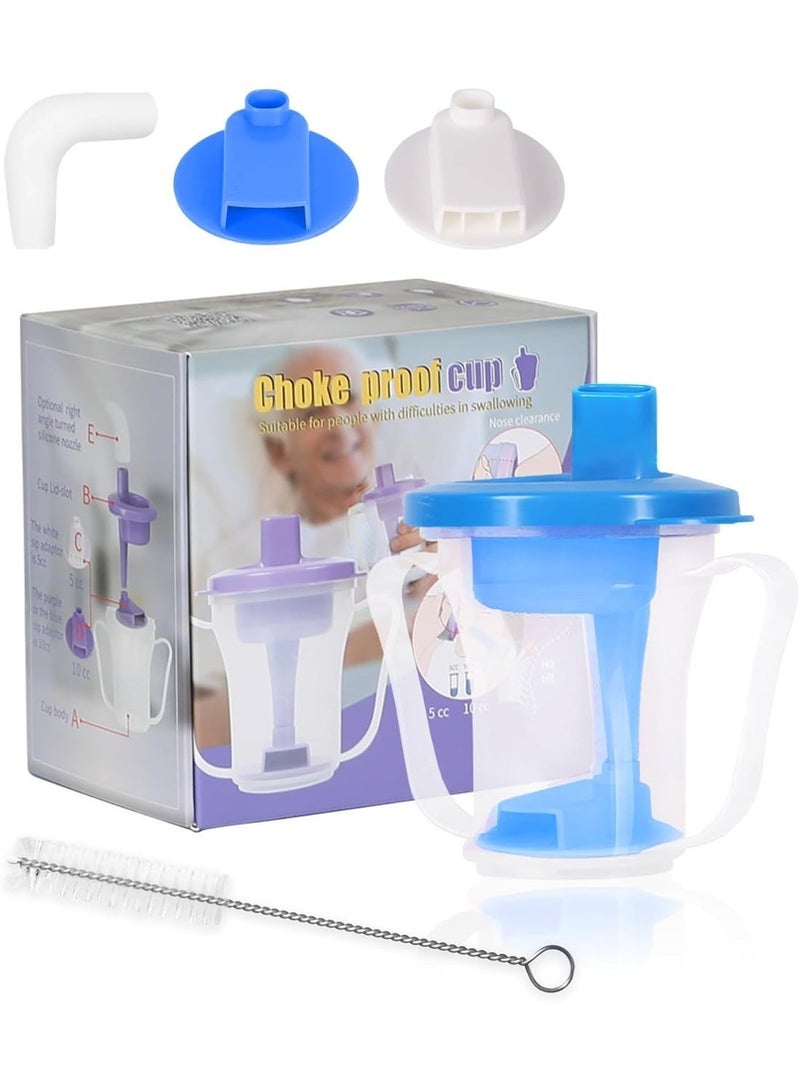 Ehucon Senior Safety Sip Cup - Swallowing Solution for the Elderly | 225ml Capacity, Adjustable 5ml/10ml Flow | 1 Unit | Eliminates Need for Thickeners | No.1 Recommended in Nursing Homes Worldwide | Prevents Choking & Promotes Safe Hydration - Image 1