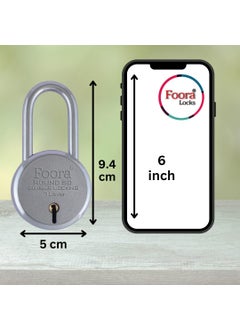 Foora Foora Small Lock and Keys Long Neck Shackle Door Lock for Home Shop Same Key for Multiple Lock 10 Padlock 10 Same Key Lock Set Common Key Lock Set of 10 Silver Finish  - Image 4