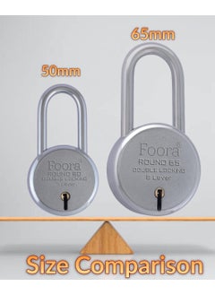 Foora Foora Small Lock and Keys Long Neck Shackle Door Lock for Home Shop Same Key for Multiple Lock 10 Padlock 10 Same Key Lock Set Common Key Lock Set of 10 Silver Finish  - Image 2
