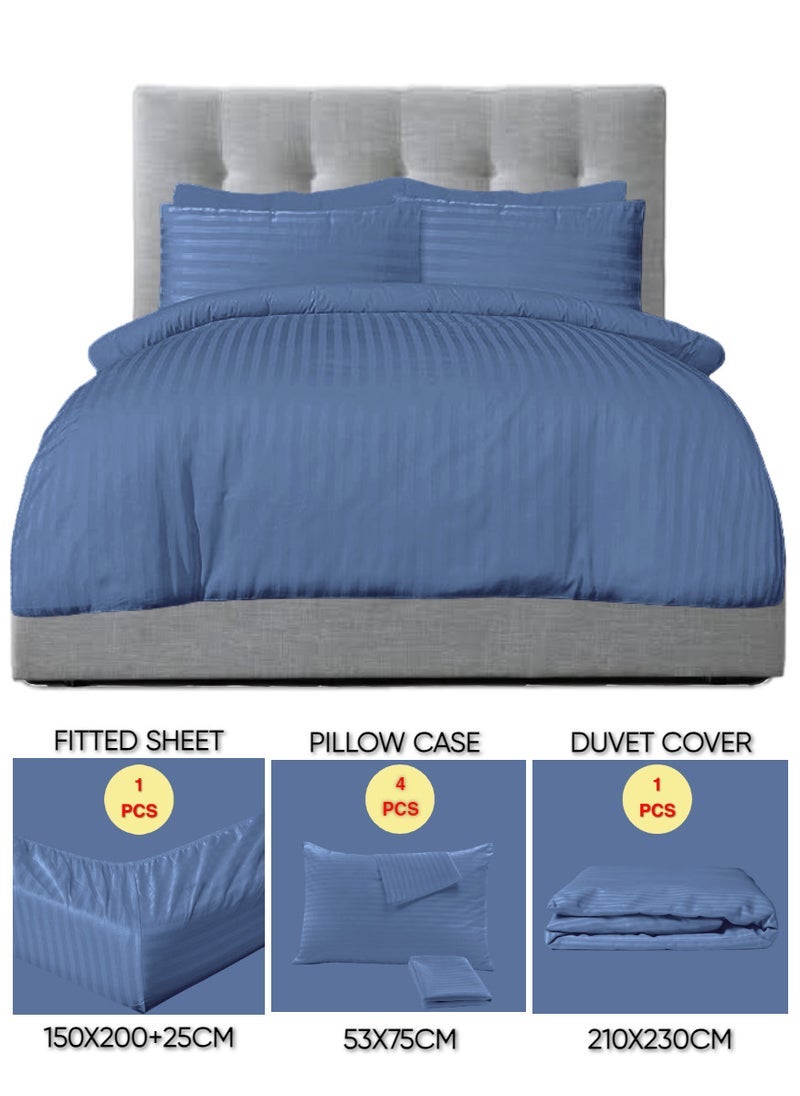 Blueberry 6 Pieces Queen Size Duvet Cover Set - Image 1
