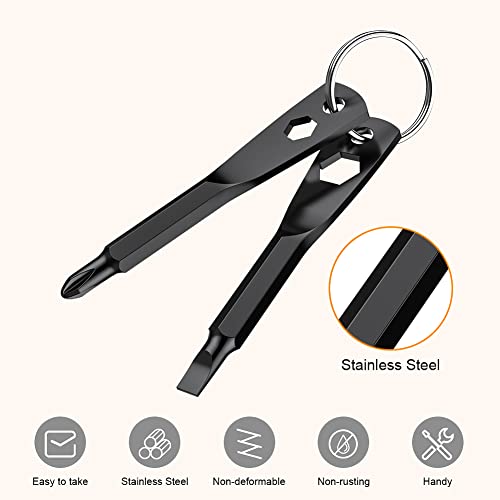 KUSONKEY Christmas Gifts Stocking Stuffers for Men, KUSONKEY Keychain Screwdriver Tool Gifts for Men, 4-in-1 Screwdriver Bit with Phillips,Slotted and Hex Wrench Cool Gadgets for Him,Husband,Boyfriend,Dad - Image 4