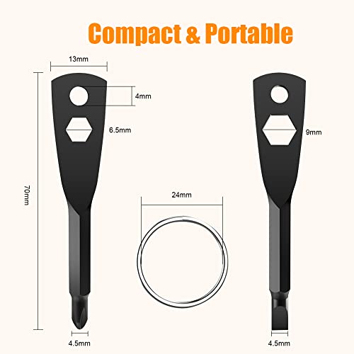 KUSONKEY Christmas Gifts Stocking Stuffers for Men, KUSONKEY Keychain Screwdriver Tool Gifts for Men, 4-in-1 Screwdriver Bit with Phillips,Slotted and Hex Wrench Cool Gadgets for Him,Husband,Boyfriend,Dad - Image 5