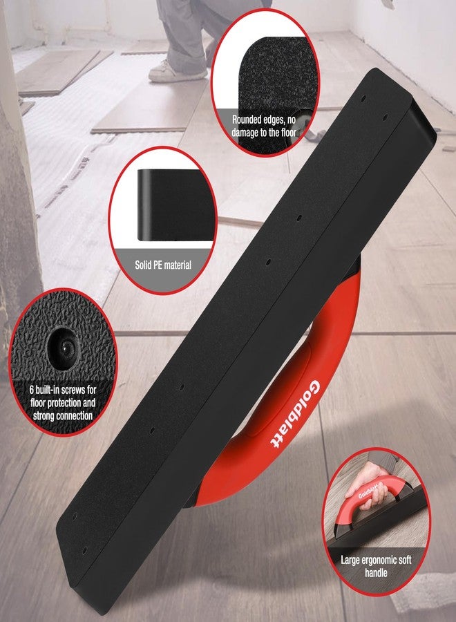 جولدبلات كتلة تثبيت من جولد بلات لأرضيات الفينيل، أداة تركيب أرضيات متينة بدون مطرقة بمقبض ناعم كبير مقاس 9 بوصات لتثبيت الأرضيات الخشبية الرقائقية أو الخشبية الصلبة أو LVP أو LVT أو الخشبية الهندسية - Image 3