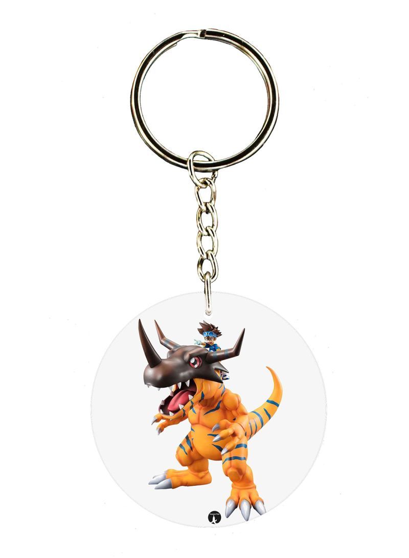RKN Anime Digimon Double Side Printed Keychain