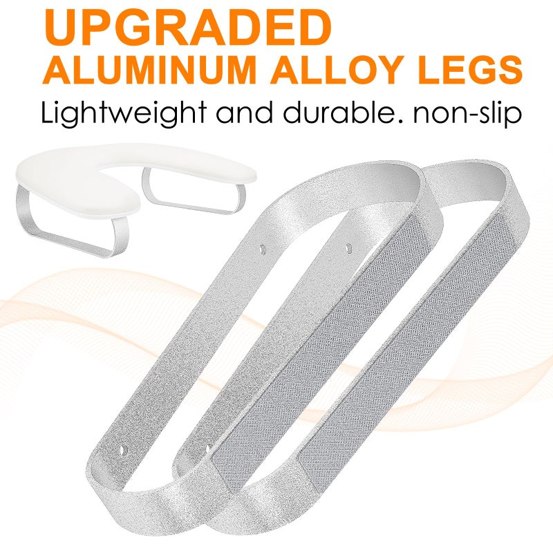 AONOLOVO Arm Rest for Nails Tech 10Â° Inclined, U-Shaped Nail Hand Rest Manicure Arm Rest Stand with Silver Aluminum Alloy Holder Non-slip - Image 3