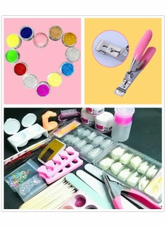 KASTWAVE Nail Kit Set , 12 Glitter Acrylic Powder Kit Nail Art Tips Nail Art Decoration  - Image 3