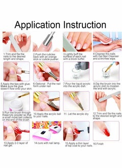KASTWAVE Nail Kit Set , 12 Glitter Acrylic Powder Kit Nail Art Tips Nail Art Decoration  - Image 5