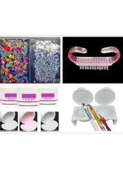 KASTWAVE Nail Kit Set , 12 Glitter Acrylic Powder Kit Nail Art Tips Nail Art Decoration  - Image 4